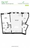 Flat 107 Floorplan Flat 107 Floorplan at Verde Pointe
